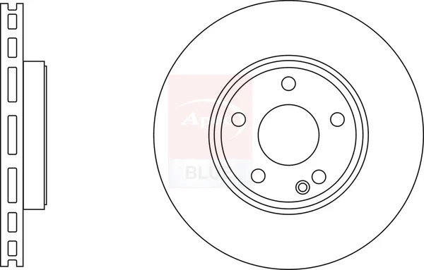 2x Brake Discs Pair Vented fits MERCEDES B180 W246 1.6 Front 11 to 18 M270.910