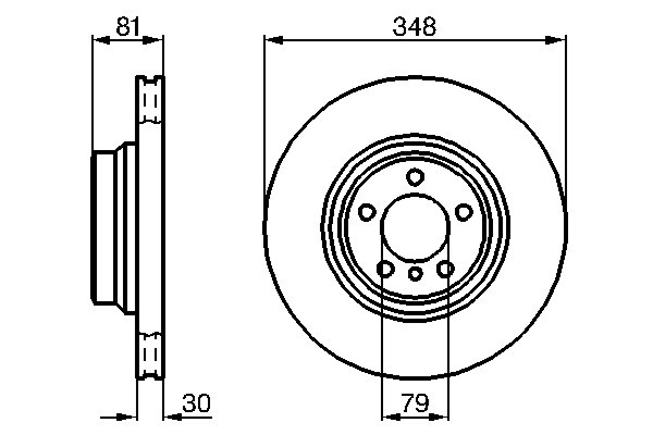 2X 0 986 479 003 Bosch Brake Disc for BMW