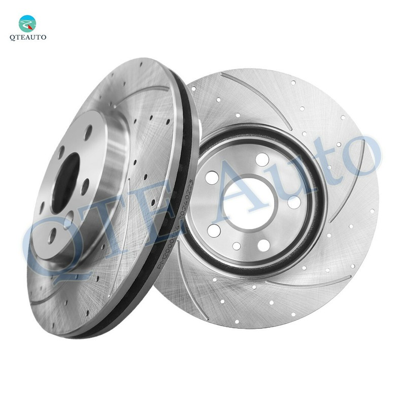 Front 276mm Drilled Slotted Brake Disc Rotors For 2011-2015 Chevrolet Cruze