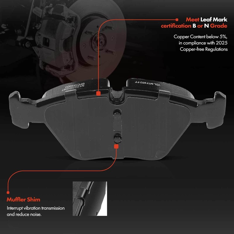 New Front Disc Brake Rotor & Ceramic Brake Pads for BMW X3 E83 2004-2010 L6 3.0L gallery