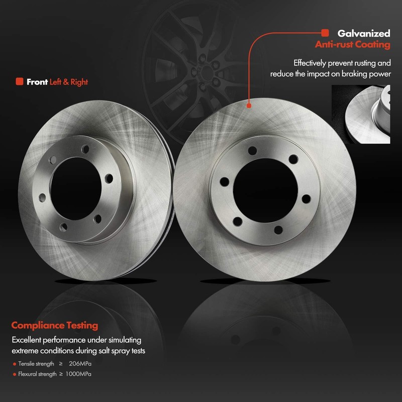 2Pcs Disc Brake Rotors for Toyota Tundra 2000-2006 Sequoia 2001-2007 Front Side gallery