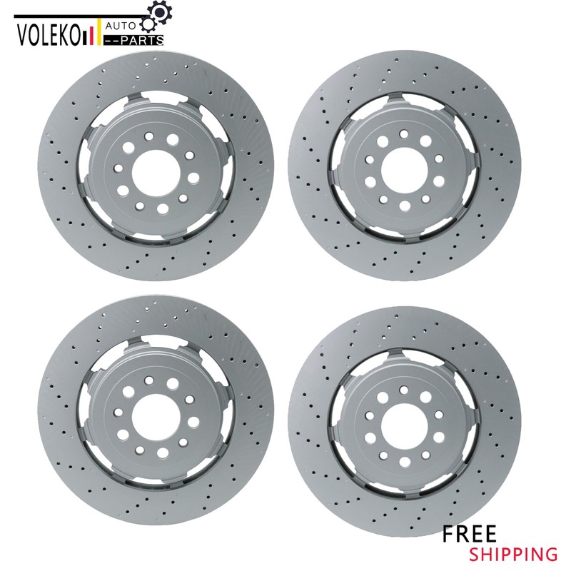 4x Front Rear Brake Rotors For 2017-24 Alfa Romeo Giulia Stelvio Quadrifoglio