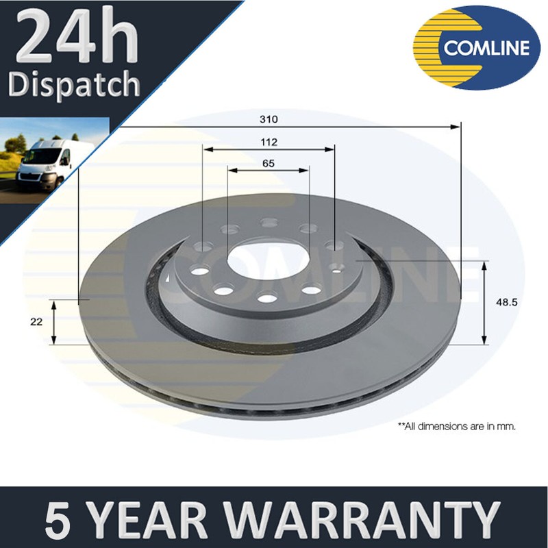 Fits Superb Yeti Golf Tiguan Allspace A3 Leon Comline Front Rear Brake Disc