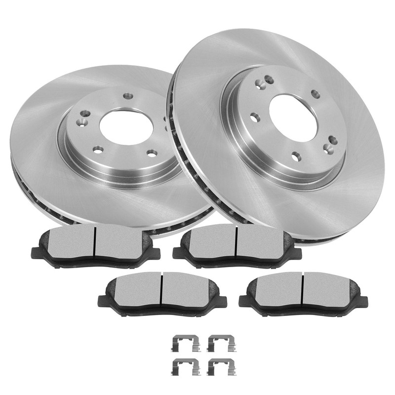 6X 2007 – 2009 Fits Hyundai For Santa Fe Front Solid Brake Rotors Ceramic Pads