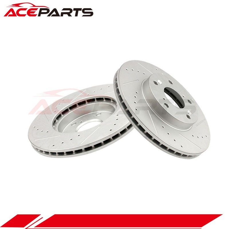 FRONT BRAKE DISC ROTORS FOR 2002 2003 2004 HONDA CR-V DRILLED & SLOTTED 2PCS gallery