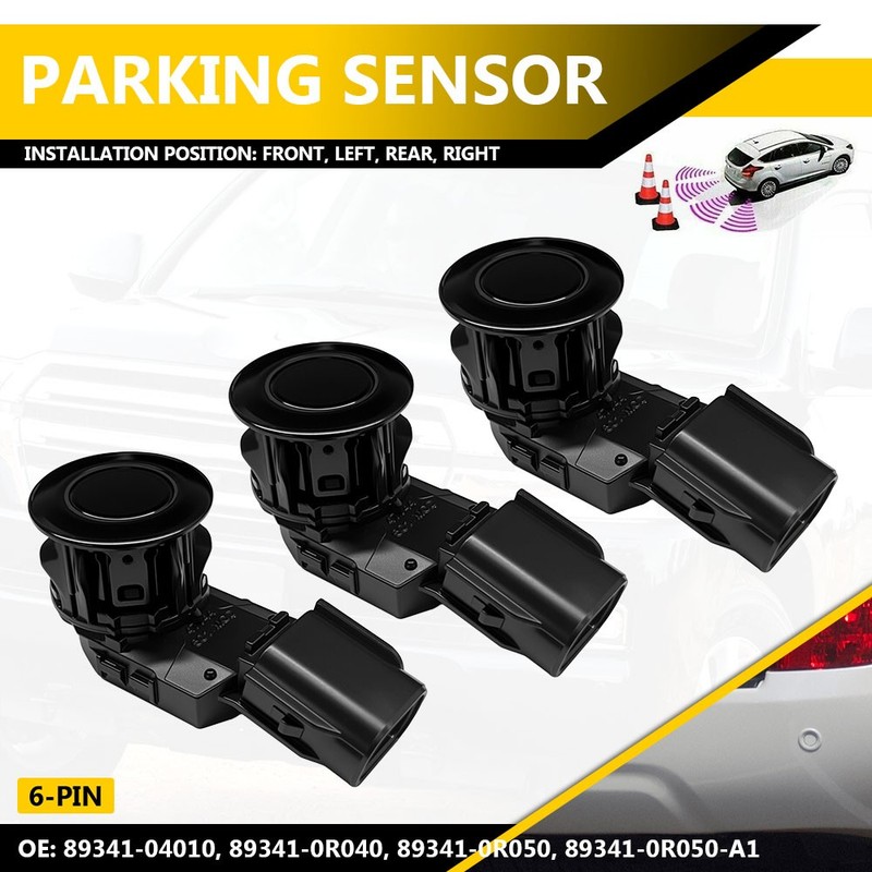 3PCS For 2016-2018 Toyota Land Cruiser BUMPER PARKING Assist Alarm Sensor 6Pin