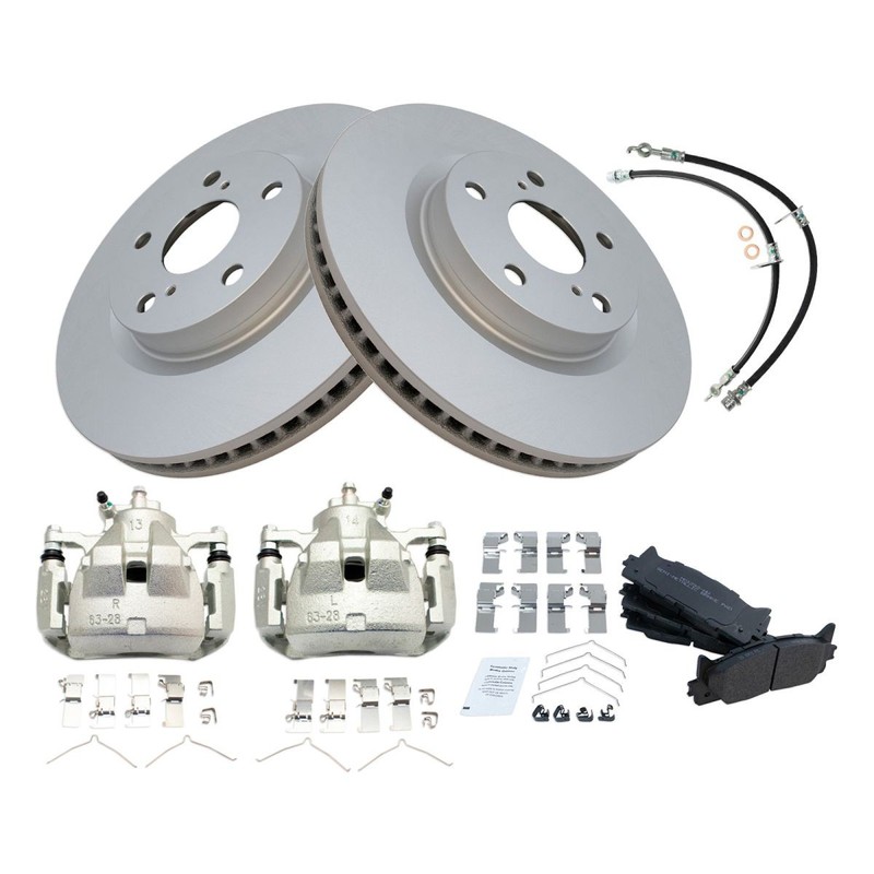 TRQ Front Brake Pad & Rotor Kit Semi-Metallic Premium G-Coated For 12 Avalon gallery