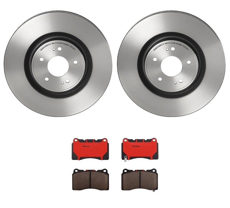 Brembo Front Brake Kit PVT Disc Rotors NAO Ceramic Pads For Lancer Evolution GSR