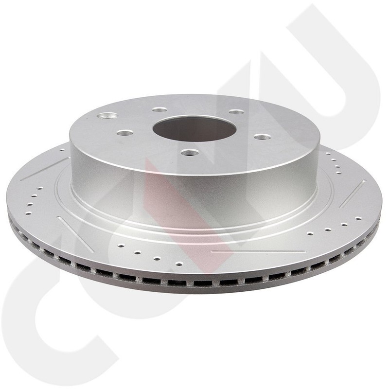 Rear Drilled & Slotted Brake Rotors + Ceramic Pads For 14-17 For Infiniti QX60 gallery