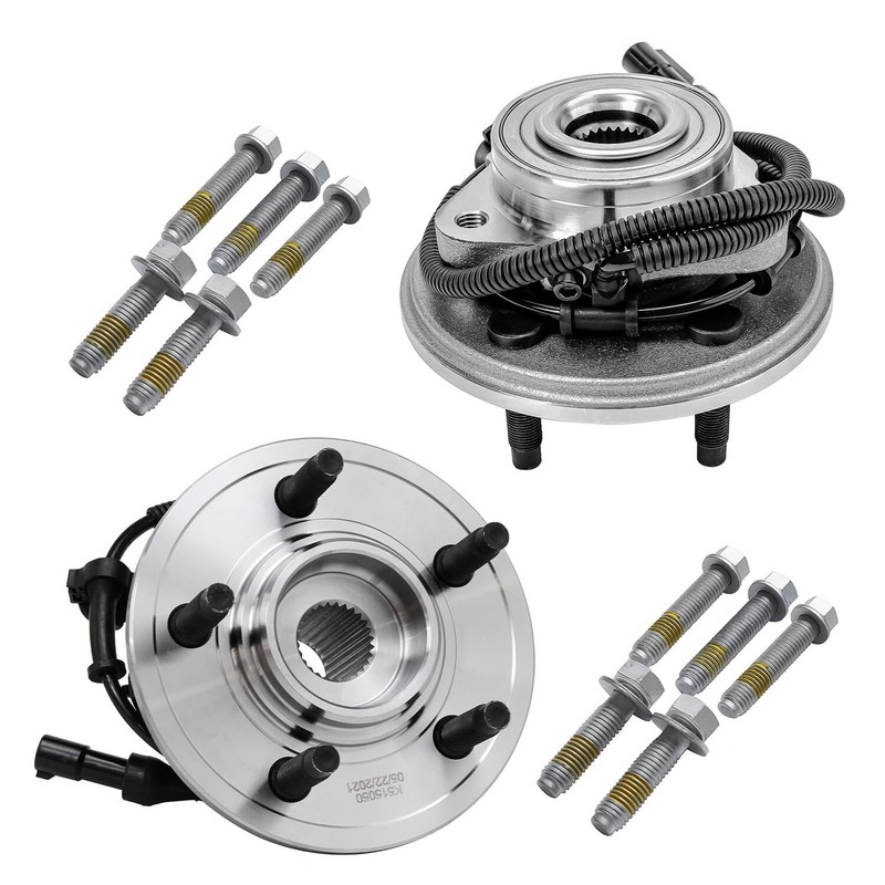 12pc Front & Rear Brake Rotors + Ceramic Pad Wheel Hub Bearing for Ford Explorer gallery