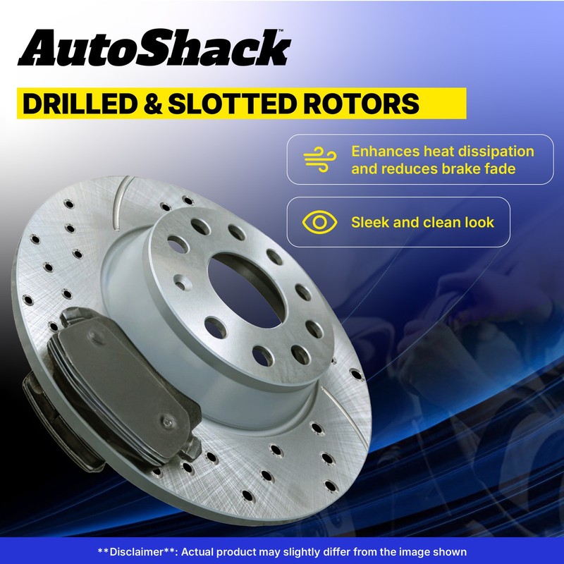 Front Drilled Slotted Brake Rotors Ceramic Pads for Honda Civic Accord V6 gallery