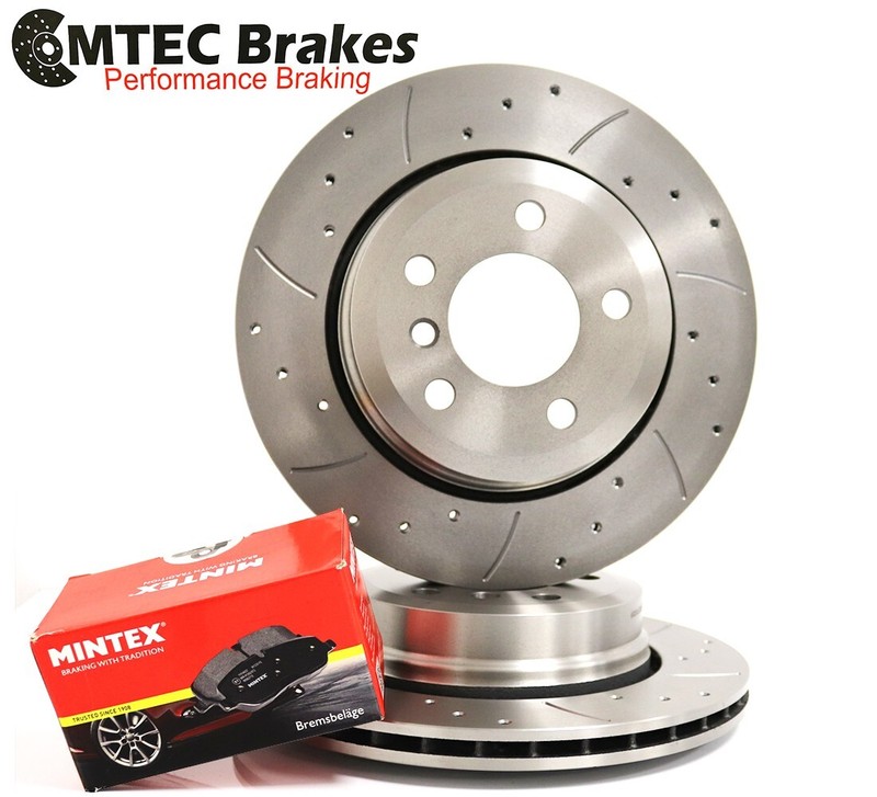 BMW X3 E83 2.5si 06-08 Rear Brake Discs & Mintex Moustached Perforated Pads