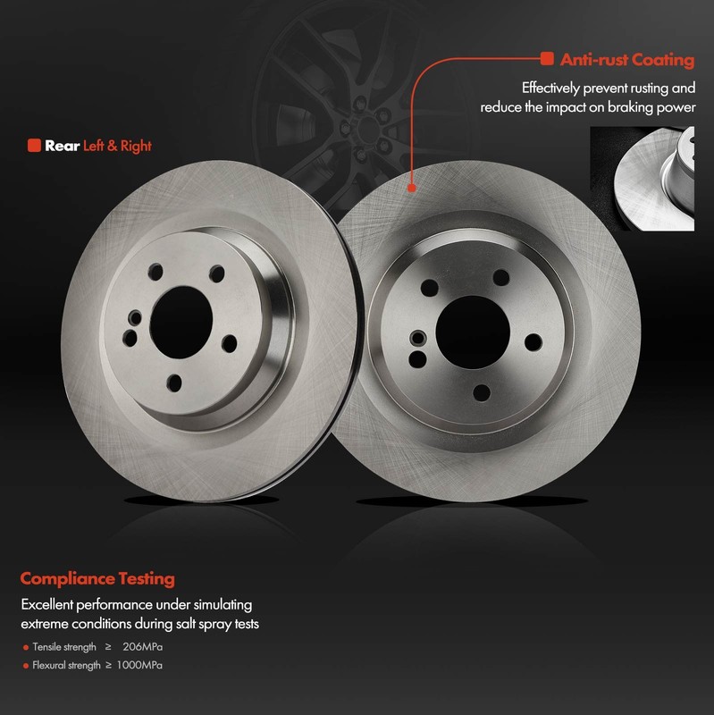 Disc Brake Rotor Brake Pad for Mercedes-Benz CLS550 E550 Rear Driver & Passenger gallery