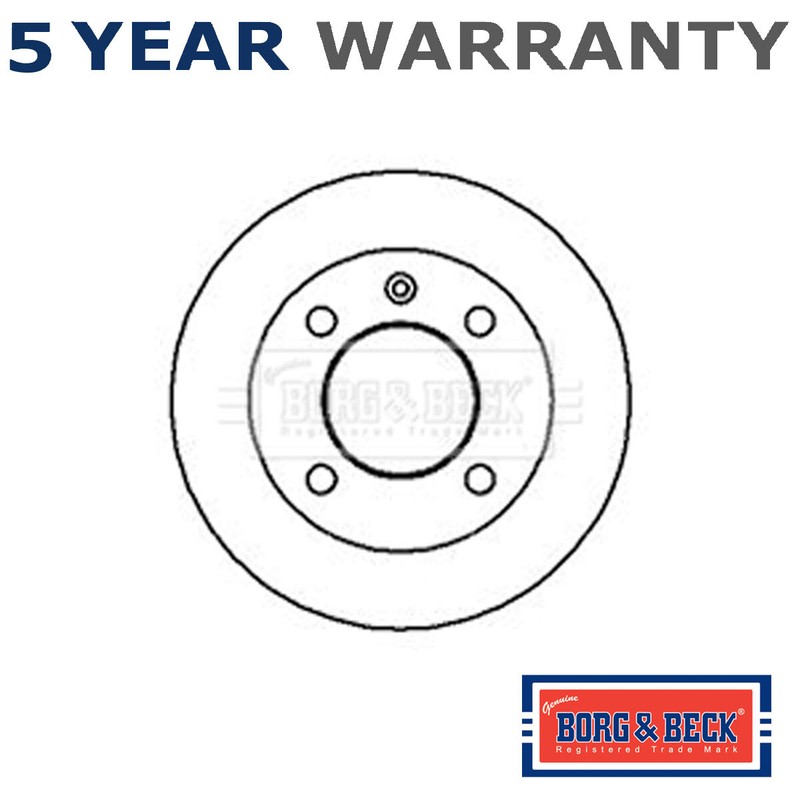 Borg & Beck Front 1x 1x Brake Disc Fits Ford Fiesta 1977-1989 1.0 1.3 1.4 1.6 D