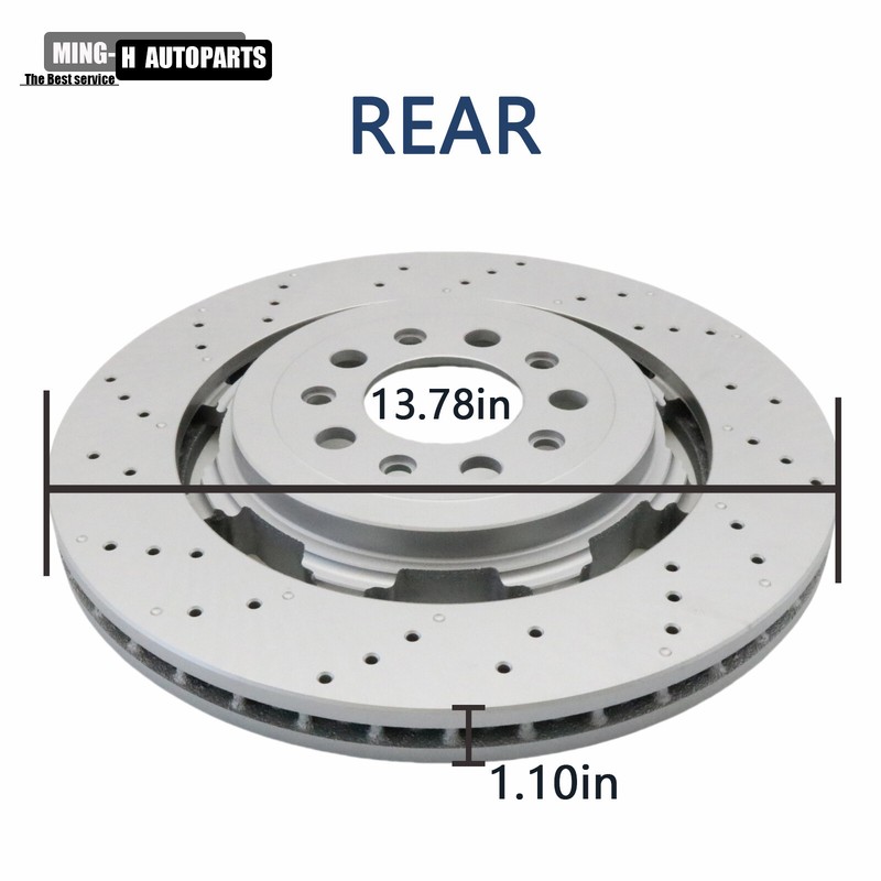 4x Front Rear rotors For 2017-2023 2024 Alfa Romeo Giulia Stelvio Quadrifoglio gallery