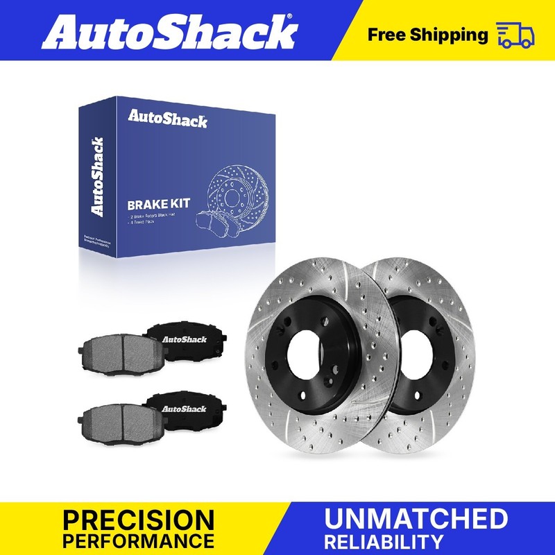 Front Drilled Slotted Brake Rotors Ceramic Pads for Kia, Soul 2014-2019