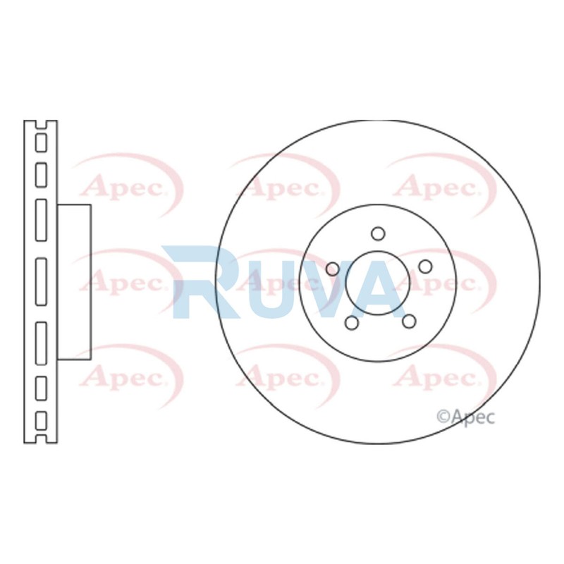 Fits Jaguar XF 2008-2015 XJ 2003-2020 XK 2006-2014 Ruva Front Brake Disc