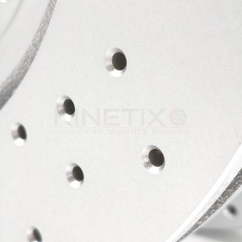FOR MITSUBISHI LANCER EVO X 10 FRONT PERFORMANCE DRILLED BRAKE DISCS BREMBO PADS gallery