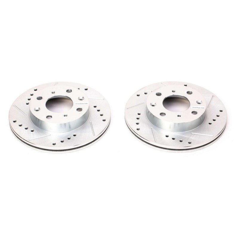 PowerStop Disc Brake Rotor Set - Fits Honda CRX 1988-1991, Honda Civic 1984, Hon gallery