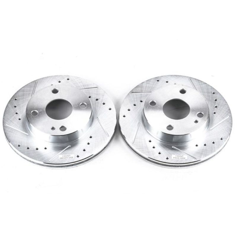 PowerStop Drilled/Slotted Brake Rotor for Chevy C6 Silver Zinc Plated - JBR543XP gallery
