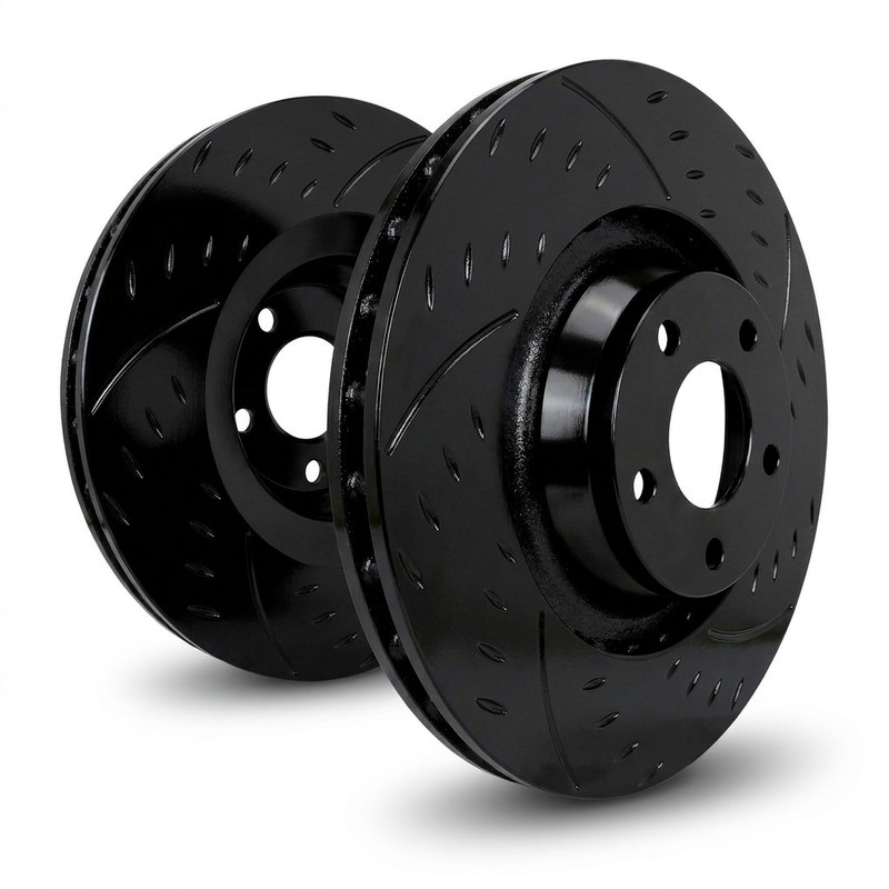 SP Performance D52-1424-B Diamond BLK Front Rotors for 84-87 Toyota Corolla GTS