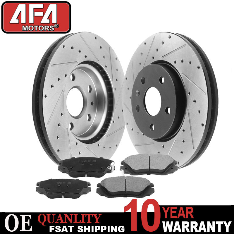 321mm Front E-Coating Brake Rotors + Brake Pads For Chevy Impala Malibu Equinox