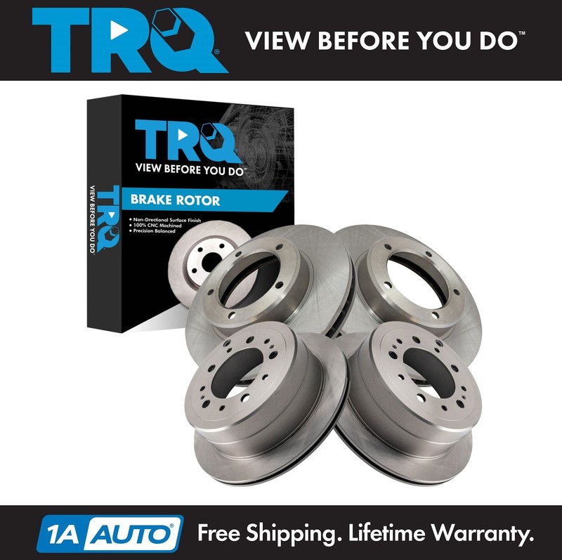TRQ Front & Rear Brake Rotors Set for 1998-2007 Lexus LX470 Toyota Land Cruiser