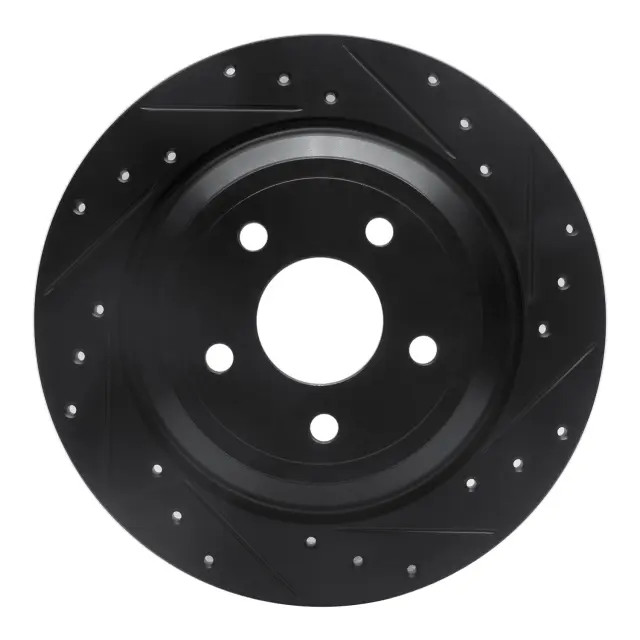 Genuine DFC Brake Rotor – Drilled and Slotted – Black 633-54262R