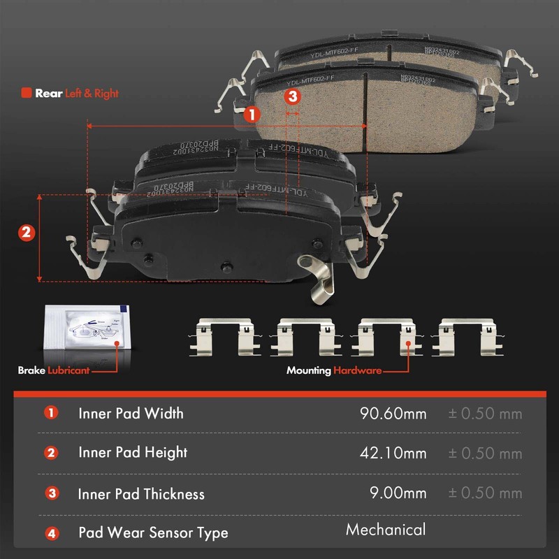 Front & Rear Drilled Brake Rotors & Ceramic Brake Pads for Honda 2017-2022 CR-V gallery