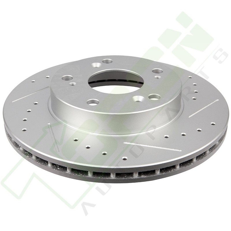 Front Rear Brake Rotors Slotted For 2002-2006 Acura RSX Base 2.0L gallery