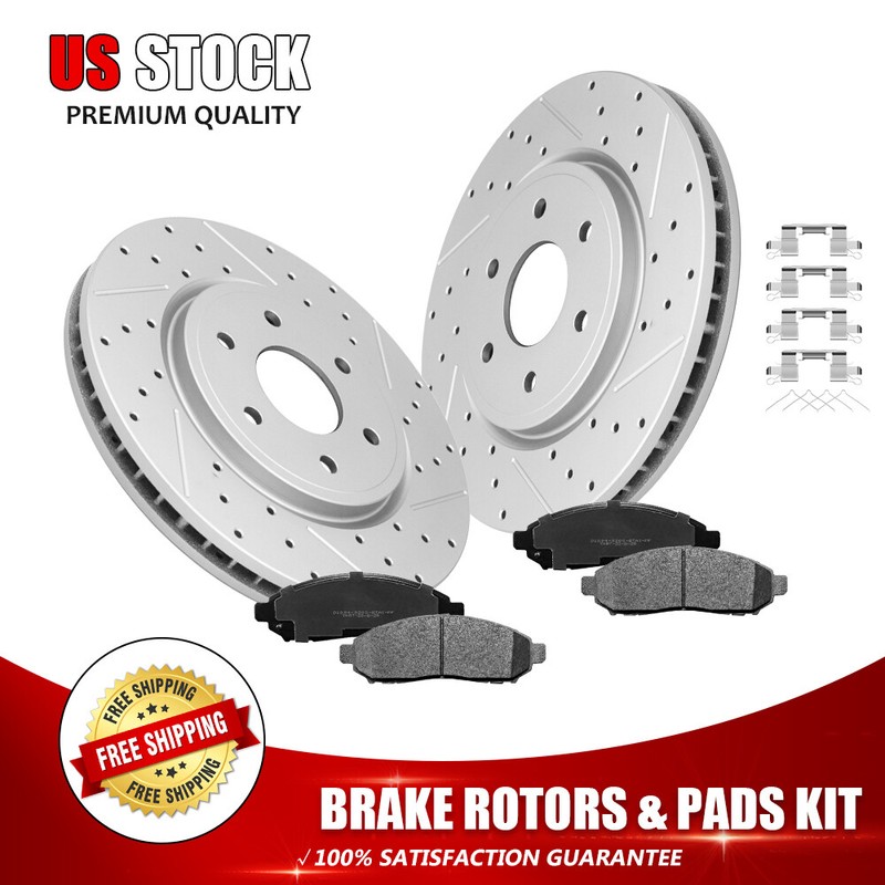 296mm Front Brake Rotors+Ceramic Pads for 05-19 Nissan Frontier V6 07 Pathfinder