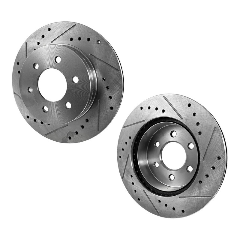 For Saturn Outlook 2007-2010 Brake Discs Driver and Passenger Side Pair | Front