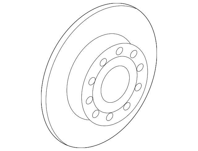 Genuine Audi Disc Brake Rotor 5Q0-615-601-G