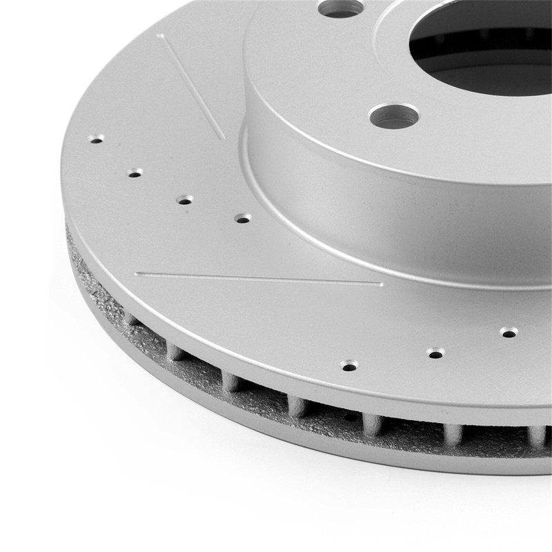 Front Drilled & Slotted Brake Rotors Pair Fits For Jeep Grand Cherokee 1999-2004 gallery