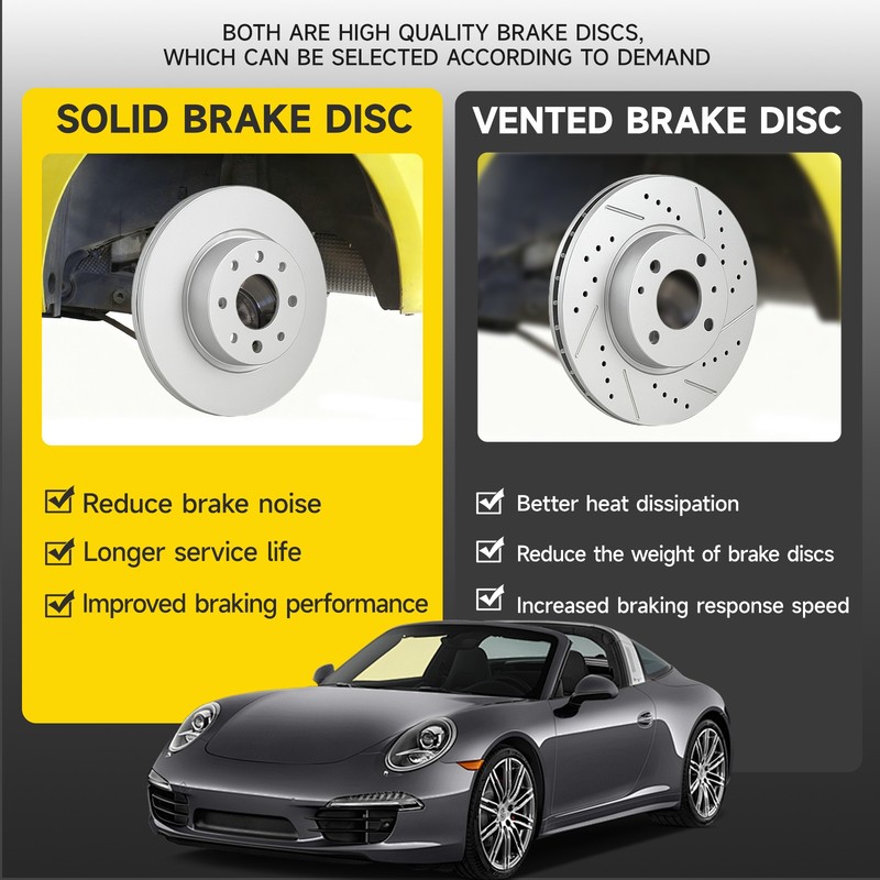 Front Brake Rotors Ceramic Pads for 2009-19 Toyota Corolla Matrix Scion xD 1.8L gallery
