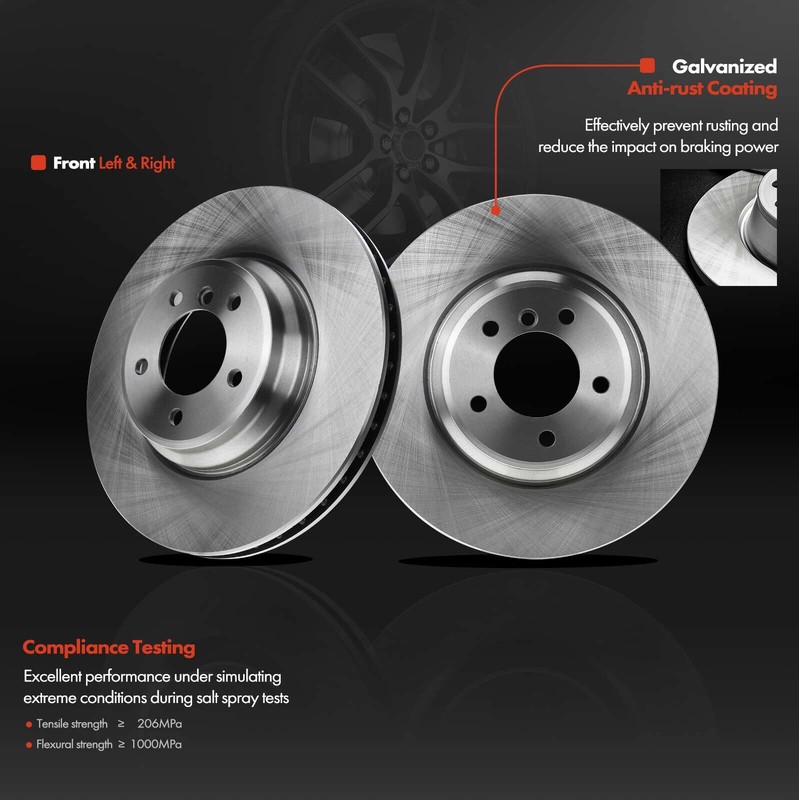 Front Disc Brake Rotors for BMW 335i 2007-2013 335xi 335d 335is 335i xDrive X1 gallery