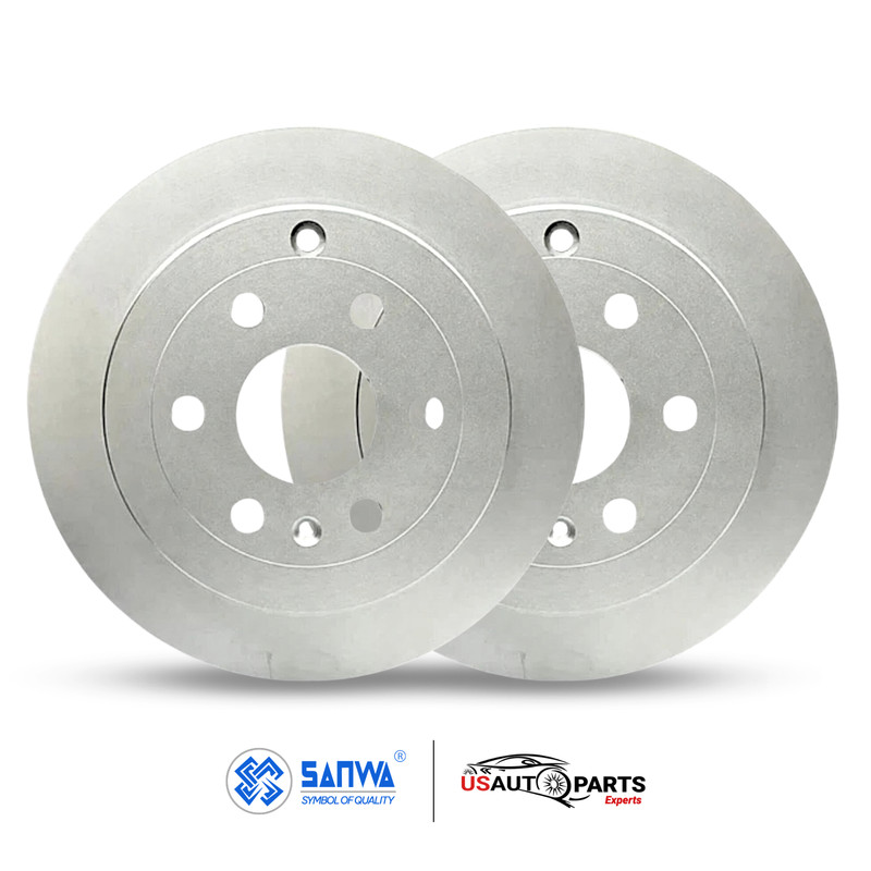 SANWA SET OF 2 REAR BRAKE ROTOR VENTED & GEOMET COATED 331mm FOR BUICK 2007-2017 gallery