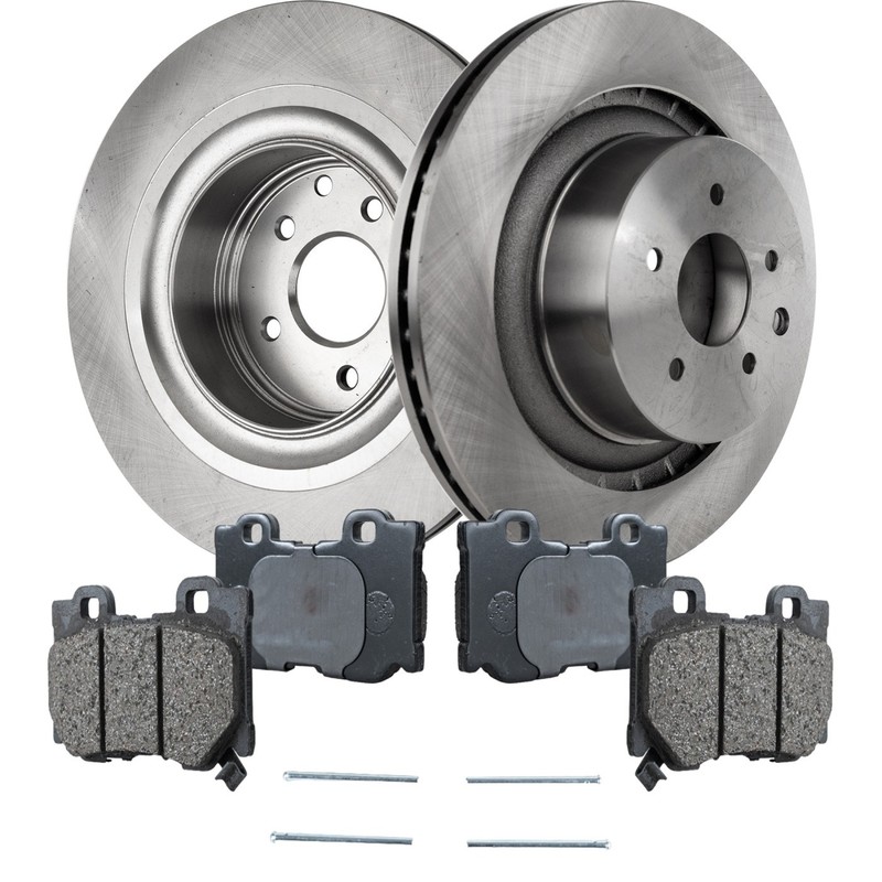 Rear Brake Disc Rotors and Pads Kit Coupe Sedan for Nissan 370Z INFINITI Q60 G37