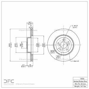 Frt Disc Brake Rotor DFC 604-13034