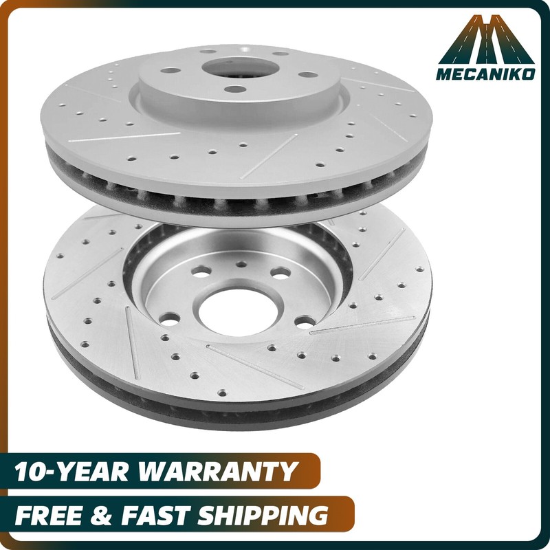 2x Front Drilled Brake Rotors for Buick Lucerne Chevrolet Monte Carlo Impala