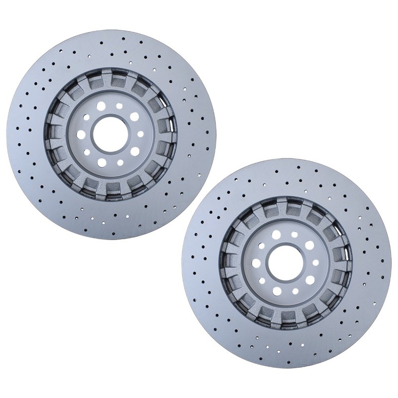 For Maserati Levante S 2017-2022 Brake Disc Dimpled Rotors Front Set of 2 gallery