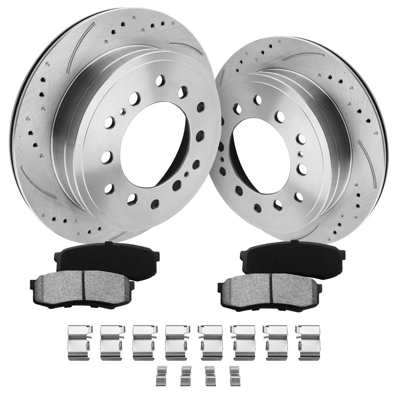 Front & Rear Brake Rotors +ceramic Brake Pads for 2001 2002-2007 Toyota Sequoia gallery