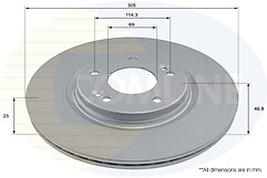 Fits Hyundai Tucson Petrol & Diesel 15-19 Front Brake Disc’s 305mm Vented