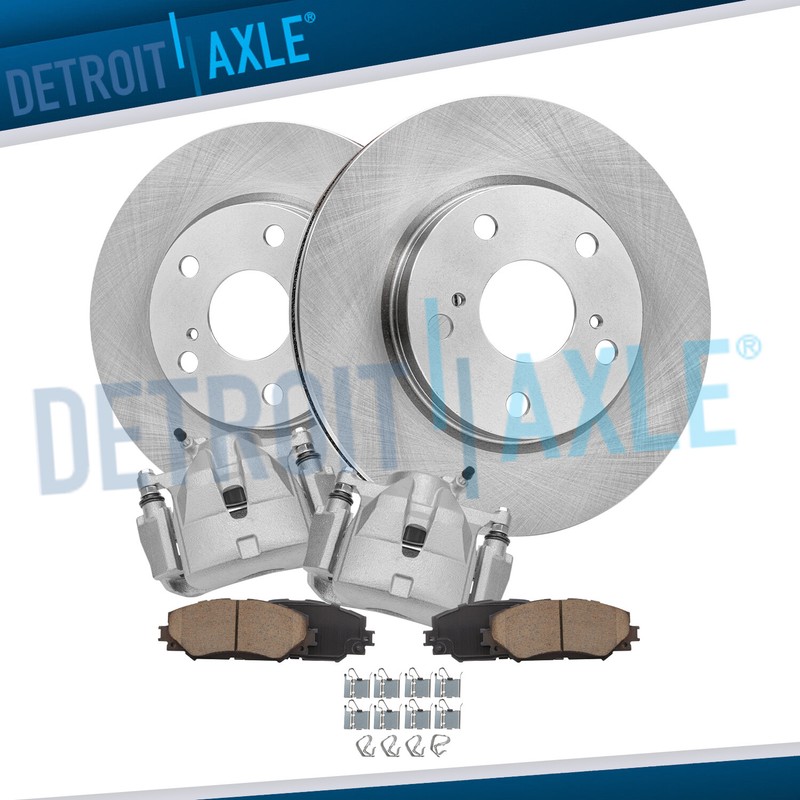 275mm Front Disc Rotors Calipers Brake Pads for 2012-2017 Toyota RAV4 Scion xB