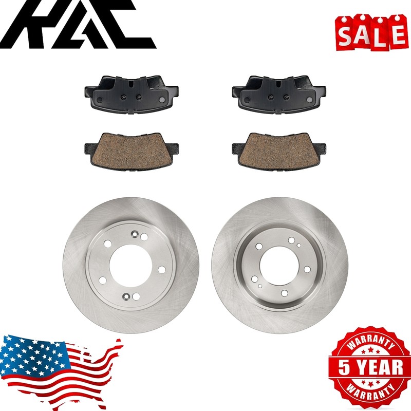 Brake Rotor & Pads Rear For 2012-15 Hyundai Veloster; 14-16 Kia Soul 31603+D1313