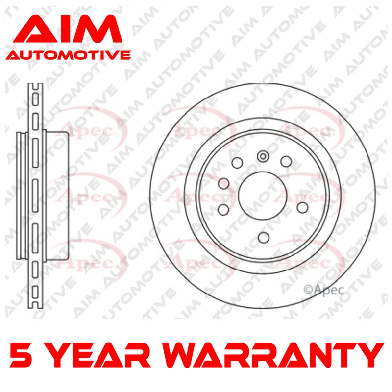 1x Brake Disc Rear Aim Fits Saab 9-5 1999-2009 2.3 3.0 D 12763593