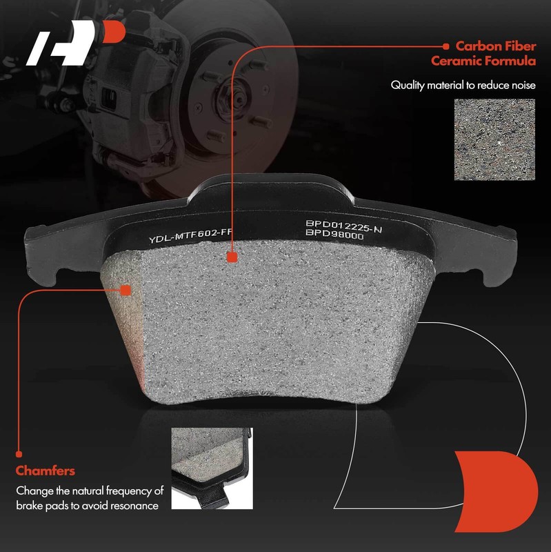 Rear Disc Rotors & Ceramic Brake Pads for Volvo XC90 03-14 2.5L 2.9L 4.4L 3.2L gallery