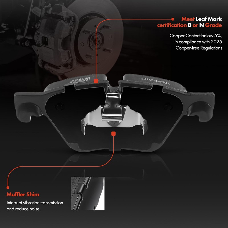 6x Front Disc Brake Rotor & Ceramic Brake Pad for BMW F10 528i xDrive 2012-2016 gallery