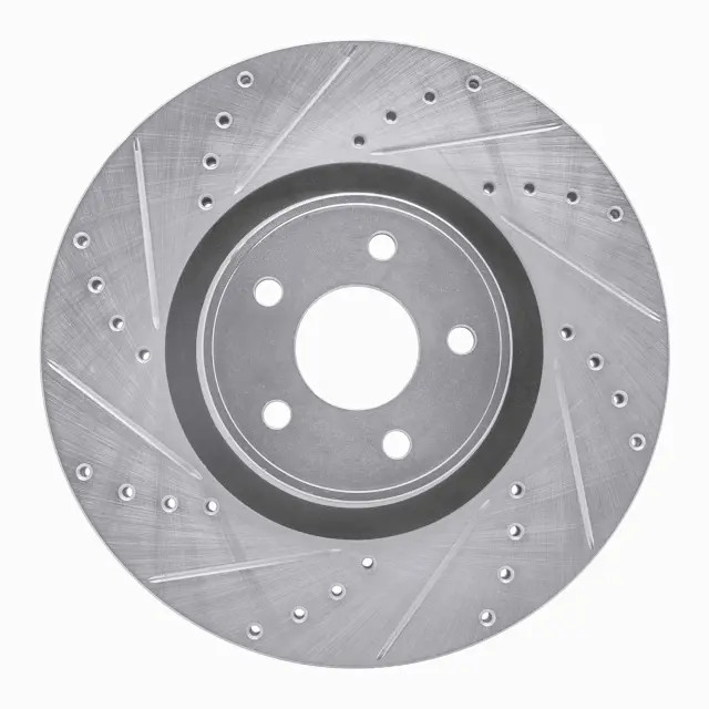 Genuine DFC Brake Rotor - Drilled and Slotted - Silver 631-54082L gallery