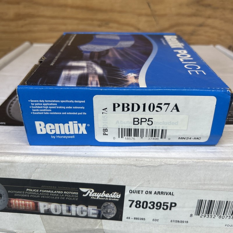 Raybestos 780395P Police Rear Brake Rotors + Bendix PBD1057A BP5 Pads Charger gallery